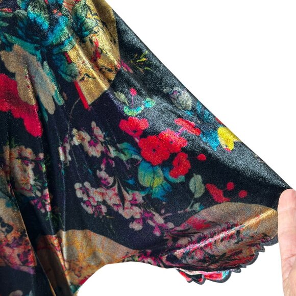 Johnny Was velvet crop top with dolman sleeves Size XS - Picture 2 of 6